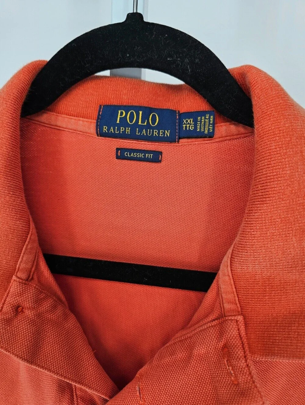 Polo by Ralph Lauren Mens Sz XXL Short Sleeve Polo Shirt Classic Fit Orange